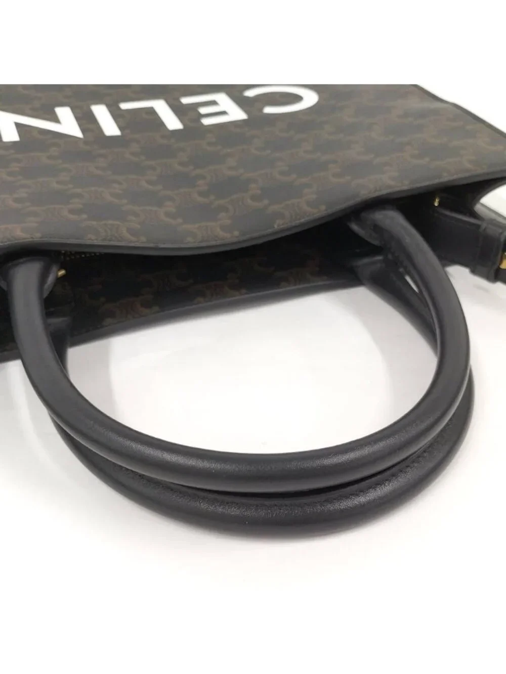Celine Vertical Cabas 2-Way Handbag Triomphe Canvas